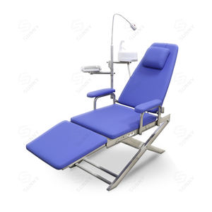 Sillón de Tratamiento Clínico, Sillón Dental Plegable Móvil con Luz LED, Bandeja y Escupidera - Product Image 1