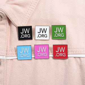 Pin Bros Enamel Sming Pins JW ORG Icon Collect, Desain Kustom Kreatif, Pola Sederhana, Dekorasi untuk Ransel dan Kerah - Product Image 1