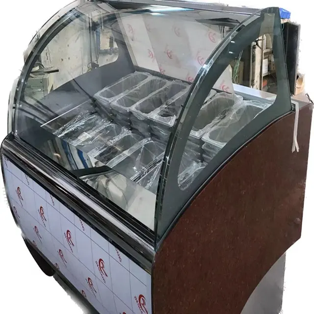 वाणिज्यिक रेफ्रिजरेटर 12 ट्रे आइस क्रीम प्रदर्शन कैबिनेट इटली Popsicle शोकेस मिठाई फ्रीजर