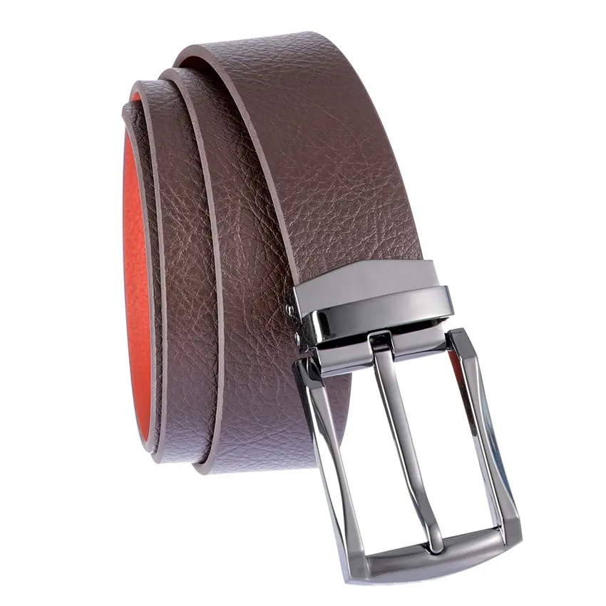 China Manufacturer 2020 Wholesale Custom Pin Buckle Brown Designer Men Leather Belt for men