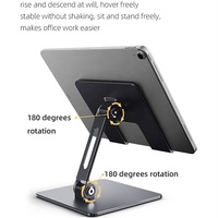 Support pour tablette iPad pour tous les téléphones, réglable en hauteur, en aluminium et acier carbone, support de bureau portable pour iPad