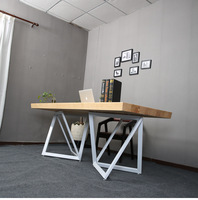 Muebles de oficina de estilo americano, de conferencias de mesa y silla tira larga de madera maciza, escritorio de oficina de estilo industrial creativo