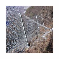 Système de protection des pentes par cordes en maille tissée simple anti-chute de pierres avec service de découpe pour la protection des pentes