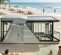 Maison Capsule Spatiale de Luxe, Structure en Acier, Panneaux Sandwich, Étanche, Alimentée par Énergie Solaire, Hôtel Glamping, Villa, Vente en Gros, Personnalisable