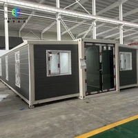 Maison conteneur modulaire préfabriquée extensible à double aile OEM ODM avec revêtement métallique pour usage résidentiel temporaire