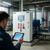 Panel de Control HMI PLC Inteligente de 12kw-35kw para Sistema de Bombeo de Tratamiento de Agua con Monitoreo Remoto