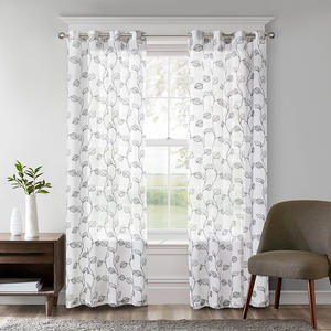 Xinlan ผ้าม่านผ้าวัสดุผ้า Tulle ปักสำหรับเด็กห้องนั่งเล่นบ้าน - Product Image 5