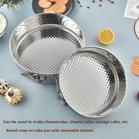 Moule à gâteau en acier inoxydable 304, 3 pièces, résistant à la chaleur, avec fermoir à ressort, pour mousse, outil de cuisson de cuisine, en stock transfrontalier