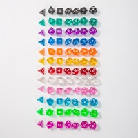 Ensemble de dés en pierres précieuses personnalisables de 7 pièces pour Dungeons & Dragons, jeu de société sculpté pour D&D, CoC, TRPG avec logo personnalisé
