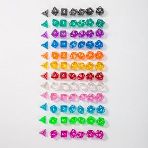 Ensemble de dés en pierres précieuses personnalisables de 7 pièces pour <span class=keywords><strong>Dungeons</strong></span> & Dragons, jeu de société sculpté pour D&D, CoC, TRPG avec logo personnalisé - Product Image 5