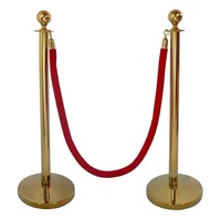 Cordes de tapis en velours CORDE DE FILE D'ATTENTE EN LAITON COMMANDE DE LA FOULE SÉCURITÉ STANCHION CORDE DIVISEUR OR