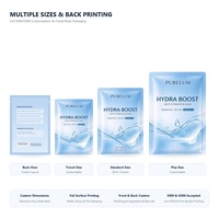 Pochettes d'emballage cosmétiques imprimées sur mesure, sachets de masque facial à trois soudures latérales pour marques de soins de la peau, pack beauté