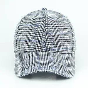 Di fabbrica Su Misura A Strisce Berretto Da Baseball del Panno di Modo Coreano A Righe Cappello 6 Occhiello In Metallo Cappello di Moda