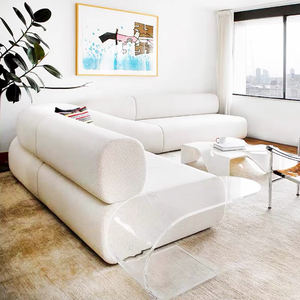 Ensemble de canapé en tissu créatif design pour le bureau et les loisirs en coin, forme torsadée irrégulière pour magasin de vêtements - Product Image 3