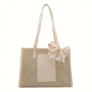 Bolsos de Moda, Bolso de Viaje Tejido, Cesta para Damas de Honor, Bolso de Mano para Vacaciones en la Playa, Bolso de Paja - Product Image 1