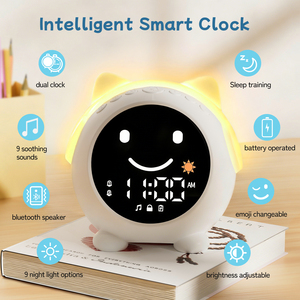 Réveil intelligent avec machine à sons apaisants, réveil amusant pour enfants, réveil en forme de mouton, entraîneur de sommeil pour enfants avec veilleuse - Product Image 4