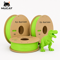 Bobine de carton PLA vert néon en multipack pour figurines de dinosaures, jouets créatifs et modèles d'exposition, filament d'imprimante 3D