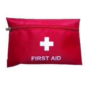 Trousse de premiers secours portable, sac vide en nylon rouge 20x13cm pour utilisation en cas d'urgence en voyage en plein air - Product Image 2