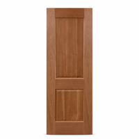 Pintu Gudang Kayu Solid 80 inci 2 Panel Veneer Cherry Pra-rakit 1,38 inci, Pintu Kamar Tidur Gaya Farmhouse Interior Tanpa Finishing (Hanya Slab)