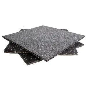 Commercial Indoor Sports Interlocking Rubber Mat Protective Gym Floor with Clip at the Back Sports Flooring Rubber Flooring