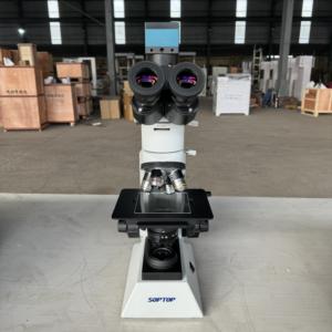 Microscope biologique stéréoscopique à éclairage LED pour laboratoire scolaire, tête de visualisation inclinable et rotative - Product Image 2