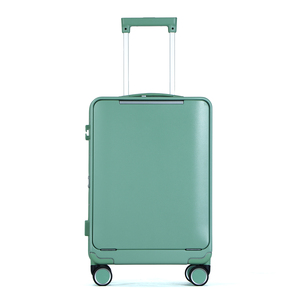 Tùy chỉnh Spinner <span class=keywords><strong>4</strong></span> bánh xe PC koffer mang theo trên xe đẩy trường hợp khó khăn du lịch phía trước mở hành lý nhôm Vali - Product Image 2