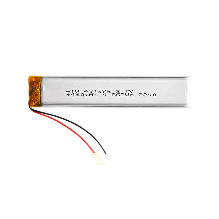 Batteria OEM Lithuim per elettroutensili 431575 450mah 3.7V argento litio singolo stoccaggio personalizzato dal cliente