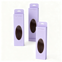 Boîte d'emballage pour extensions de cheveux en gros, personnalisée, durable, en papier biodégradable avec crochets