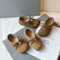 Chaussures plates pour enfants style OEM avec nœud décoratif mignon pour petites filles