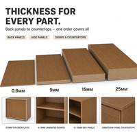 Panneaux de fibres à densité moyenne (MDF) plaqués mélamine, 0,8-25 mm, multi-spécifications, format 4x8, solution complète pour l'ameublement de toute la maison