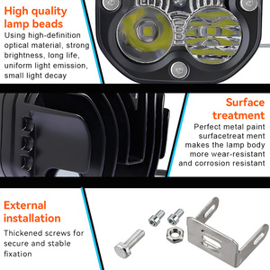 Projecteur LED Moto 3 pouces 40W, Modèle MO20, Garantie 2 Ans, Lumière de Travail Blanche et Jaune pour ATV et Camion - Product Image 3