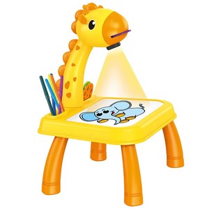 Drôle jaune bricolage peinture <span class=keywords><strong>Table</strong></span> à dessin avec stylo de couleur apprentissage dessin Machine peinture projecteur jouets - Product Image 1
