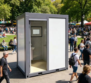 Baño Portátil Móvil de Tamaño Personalizado, Ducha Exterior Prefabricada, Estructura de Acero HDPE para Uso Público en Sitios de Camping - Product Image 5