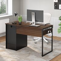 Bureau d'ordinateur moderne en bois SENYU avec tiroirs de rangement pour poste de travail à domicile
