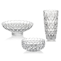 Bol à fruits en cristal Angelica 9051BLa pour la cuisine, ensemble de bols en verre transparent pour mariage
