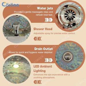 Sillón de Pedicura Moderno con Función de Masaje para Salón, <span class=keywords><strong>Spa</strong></span> de Pies sin Tuberías con Asiento Reclinable Cómodo - Product Image 5