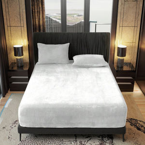 Ensemble de 3 pièces de luxe épaissi et isolant thermiquement pour mahjong : <span class=keywords><strong>Drap</strong></span>-<span class=keywords><strong>housse</strong></span> et taies d'oreiller en velours cristal, toutes saisons, jetable - Product Image 2