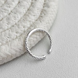 S925 Sterling Silver Geometric <b>Ring</b> <b>Open</b> Band For Women Everyday Wear - Product Image 3