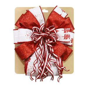 Indoor Outdoor 11.8 \ "x43.3 \" Christmas Tree Topper Bow Ornamento para Home Holiday <span class=keywords><strong>Thanksgiving</strong></span> Festive Natal Decorações