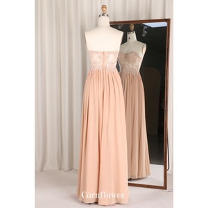 Aline transparente Fishbone bordado rebordear satén largo Vestido De noche Chaozhou Factory's Modern Bridesmaid Vestido De <span class=keywords><strong>Fiesta</strong></span> - Product Image 3