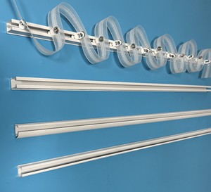 Rèm theo dõi Hợp kim nhôm Rèm đường sắt với sóng gấp - Product Image 1
