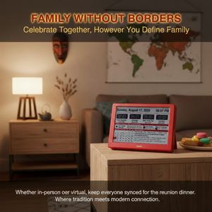 Умный электронный календарь Intelevia L2 New Year Edition с технологией E-Ink — автоматическая синхронизация праздников, многоязычная поддержка, для декора стола/стены, для дома и офиса, для использования на Новый год - Product Image 6