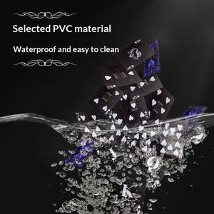 <span class=keywords><strong>Cartas</strong></span> de <span class=keywords><strong>Juego</strong></span> de PVC Negras Elegantes y Resistentes al Agua, Lavables, para Cardistry, Magia, Uso Doméstico, Juegos de Mesa y Ocio en Interiores - Product Image 4