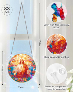 Puzzle en acrylique Souhoney style vitrail personnalisé, 1,9 mm, haute transparence, service OEM/ODM pour la maison, l'église et les cadeaux de fêtes - Product Image 2
