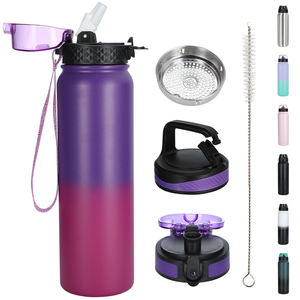 Custom Printed 32 Oz Stainless Steel Double Wall Vacuum Insulated Water <b>Flask</b> New Design Classic Sports Hiking Style - Product Image 1