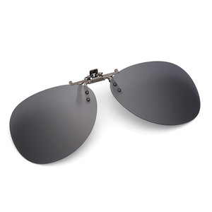 <b>Clip</b>-On Sunglasses Yellow Lens UV400 Polarized Metal <b>Frame</b> Aviator Style For Driving Fishing Unisex - Product Image 3