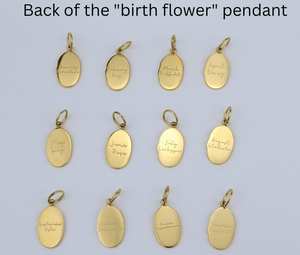 Collar de Acero Inoxidable con Baño de Oro de 18K con Flor de <span class=keywords><strong>Nacimiento</strong></span>, Colgante de Flor de <span class=keywords><strong>Nacimiento</strong></span>, Regalo para Ella - Product Image 6