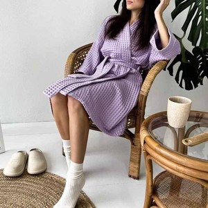 Batas de dormir personalizadas de algodón para <span class=keywords><strong>mujer</strong></span>, batas de <span class=keywords><strong>baño</strong></span> con logotipo bordado, batas de Spa, <span class=keywords><strong>baño</strong></span> de 5 estrellas, batas de hotel de algodón 100% para <span class=keywords><strong>mujer</strong></span> - Product Image 2
