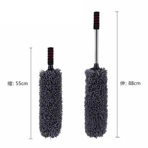 Super Soft Microfiber Car Duster microfibra portátil telescópica carro lavar cera escova para limpeza do carro Dusting