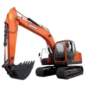 Excavatrice sur chenilles Doosan DX150 de marque supérieure, d'occasion, pour travaux de construction, 13,5 tonnes, légère, garantie 1 an sur moteur et boîte de vitesses - Product Image 1